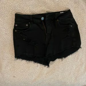 Black cut off shorts